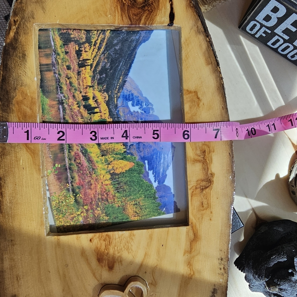 Colorado Rustic Log Slab Picture Frame - Picture 4 of 5
